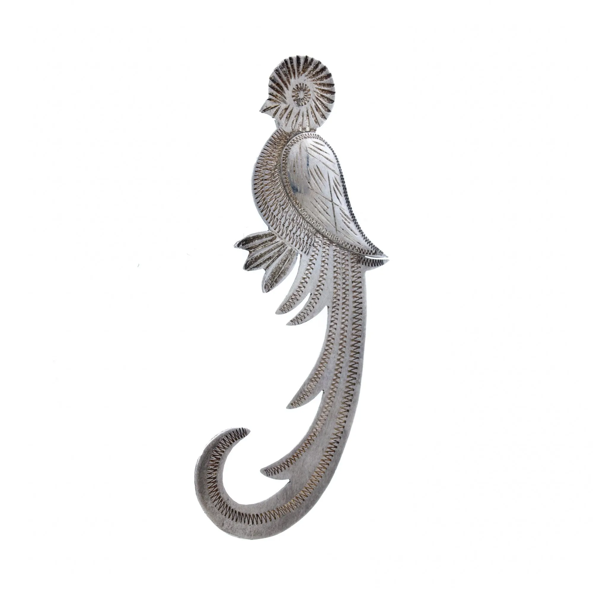 Traditional 1950's Quetzal Navajo Brooch Pin