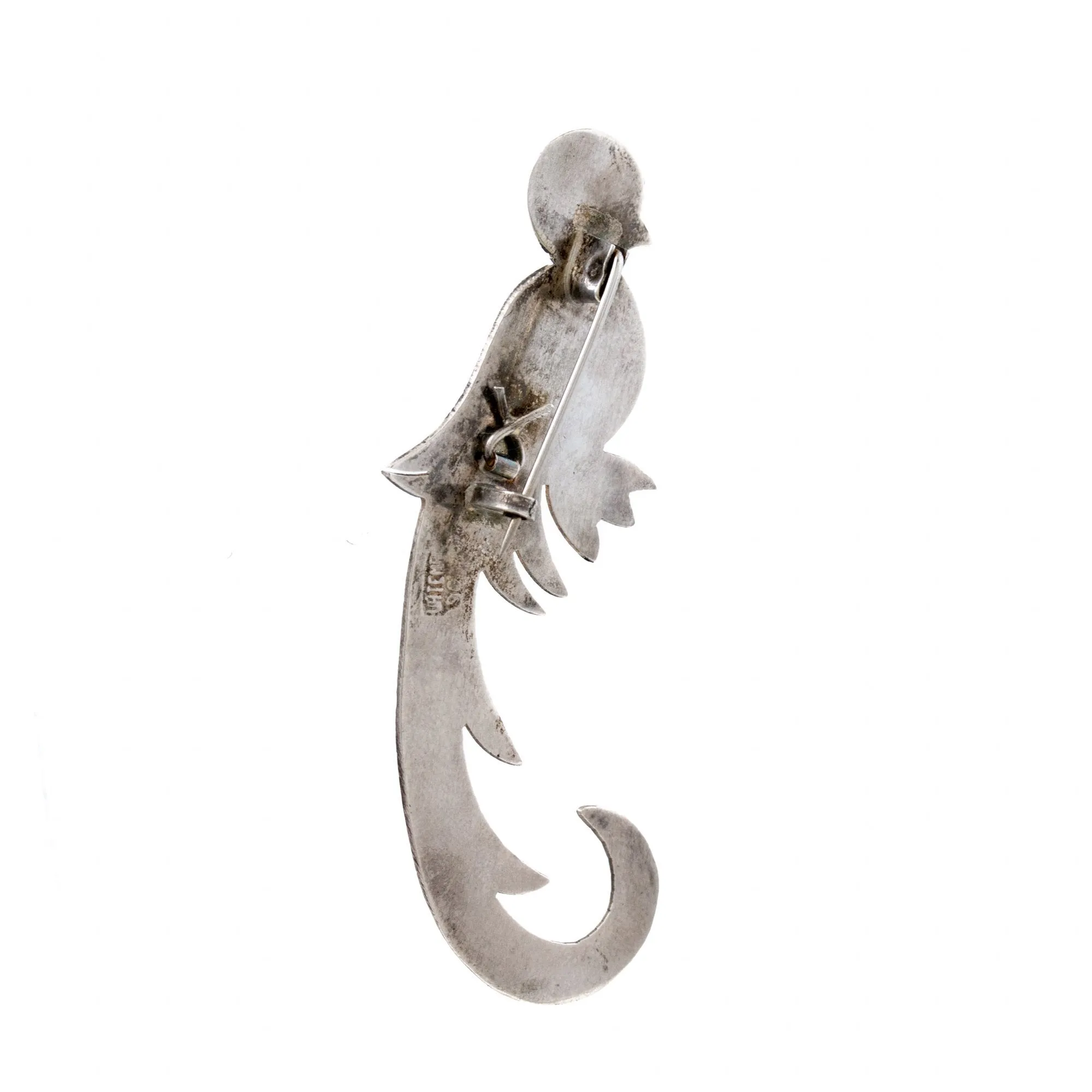 Traditional 1950's Quetzal Navajo Brooch Pin