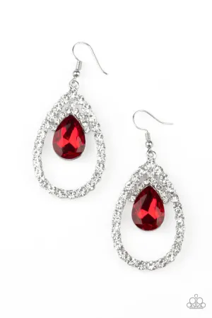 Trendsetting Twinkle Red Paparazzi Earrings