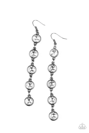 Trickle Down Twinkle Black Paparazzi Earrings