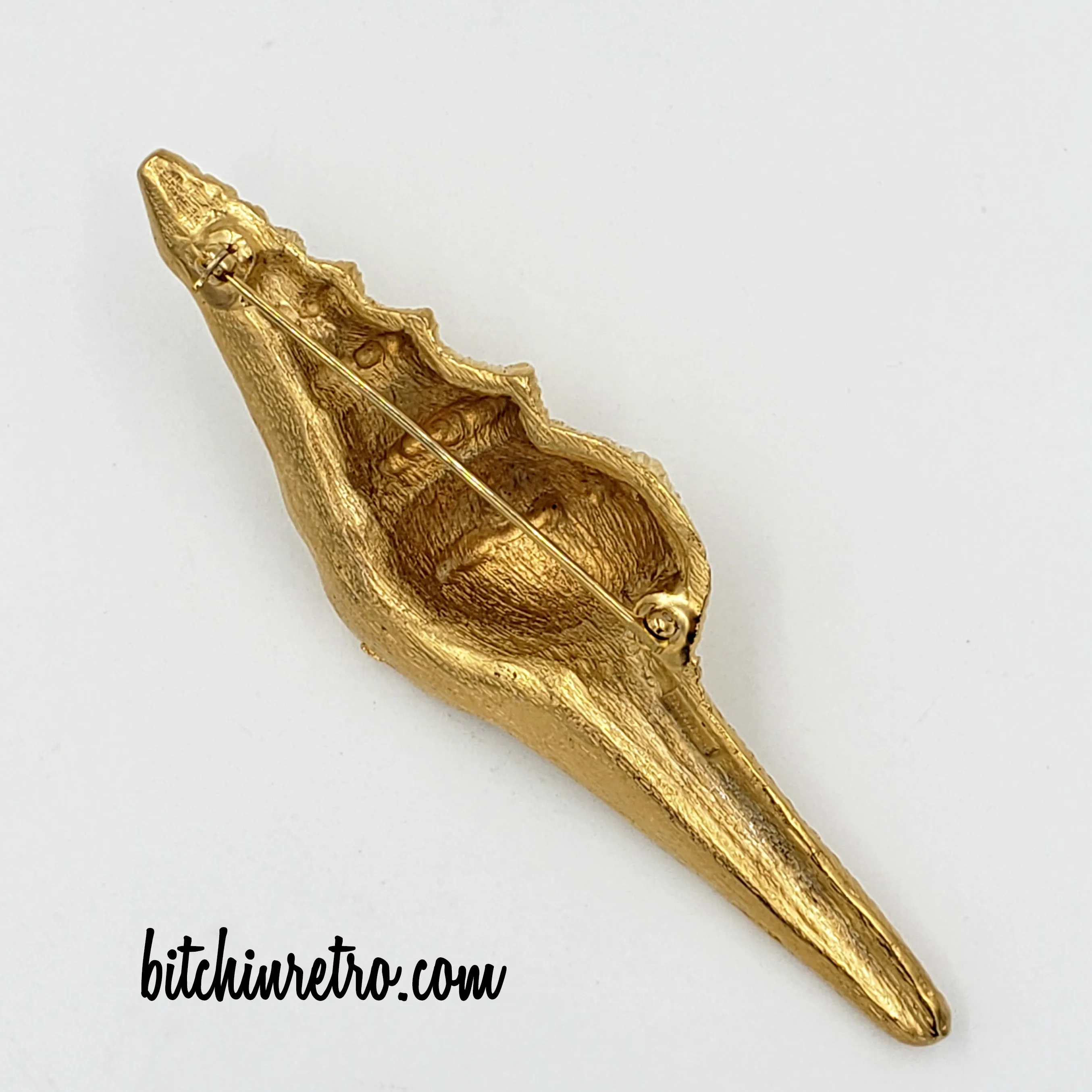 Trifari TM Vintage Conch Shell Brooch