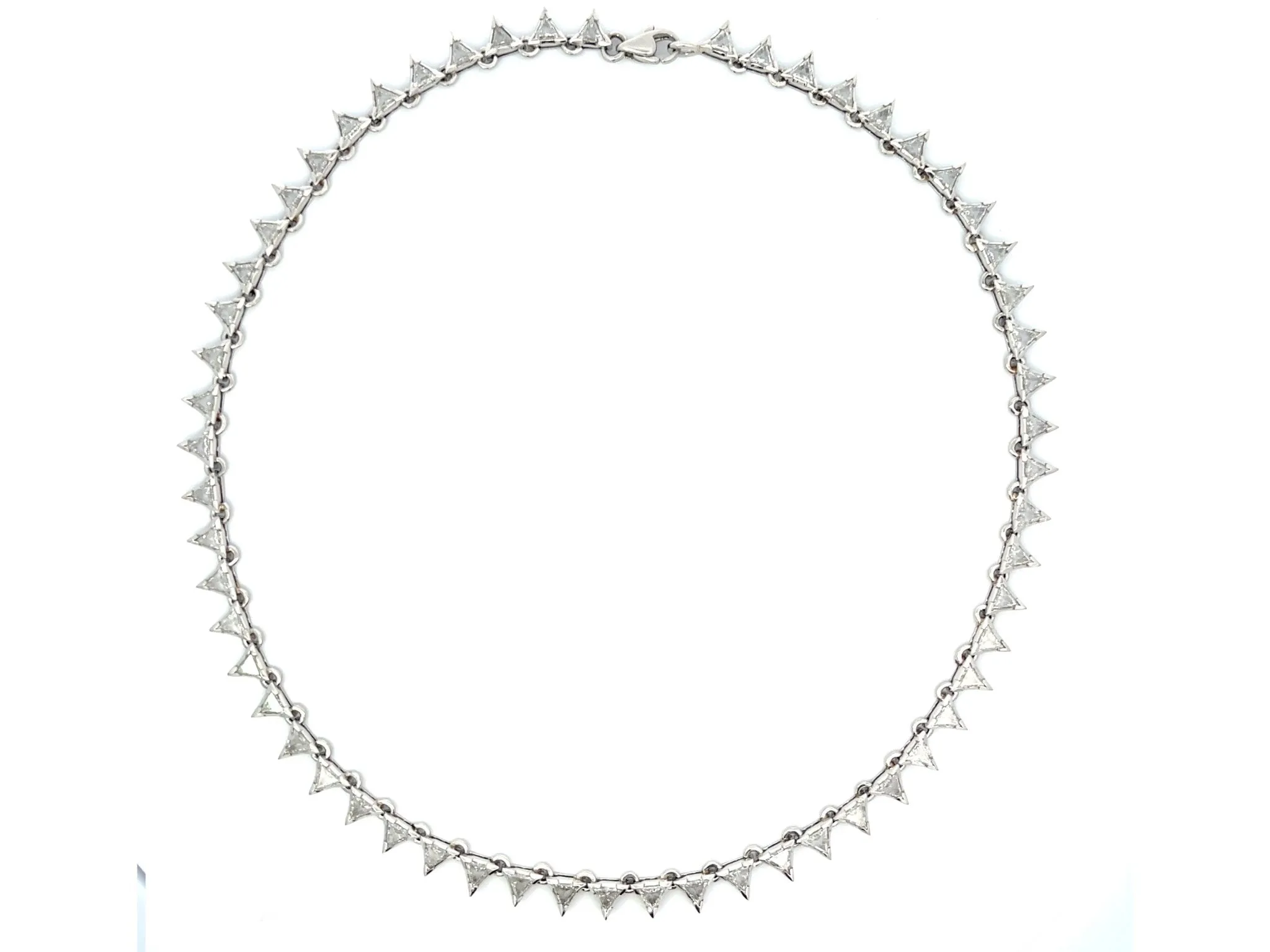 Trillion 9.72 ctw Diamond Choker Necklace In Platinum