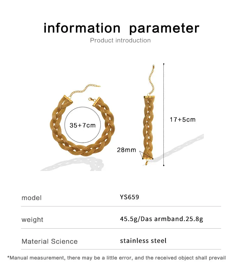 Twist Stainless Steel Titanium Steel Bracelet ONLY