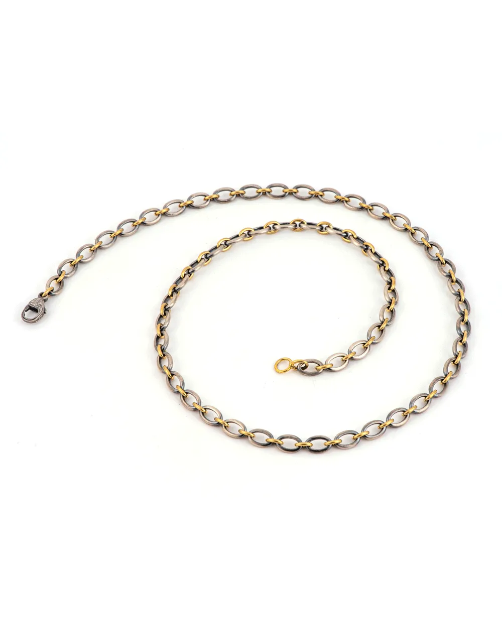 Two Tone Link Chain Necklace