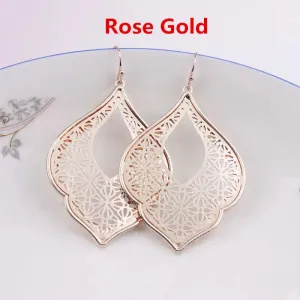 Two-Tone Teardrop Earrings | Moroccan Inspired Statement Earrings | Women's Party Jewelry