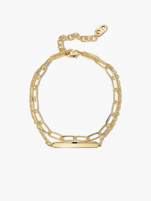 Unisex Bar Layered Bracelet