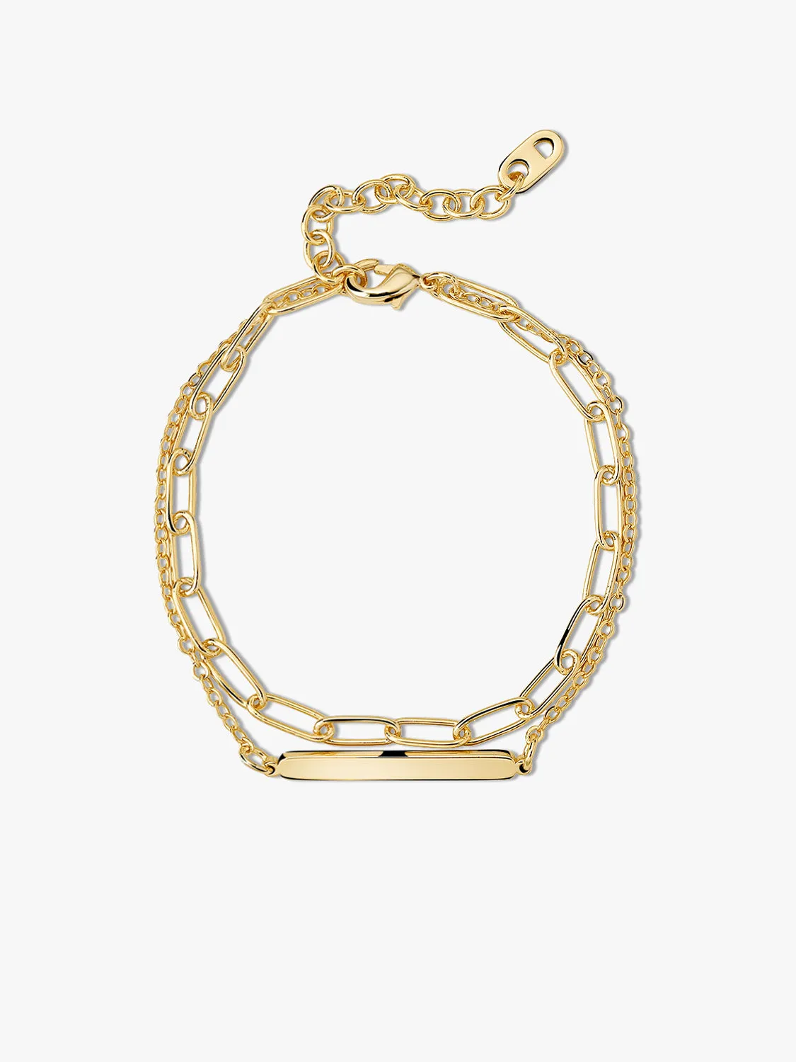 Unisex Bar Layered Bracelet