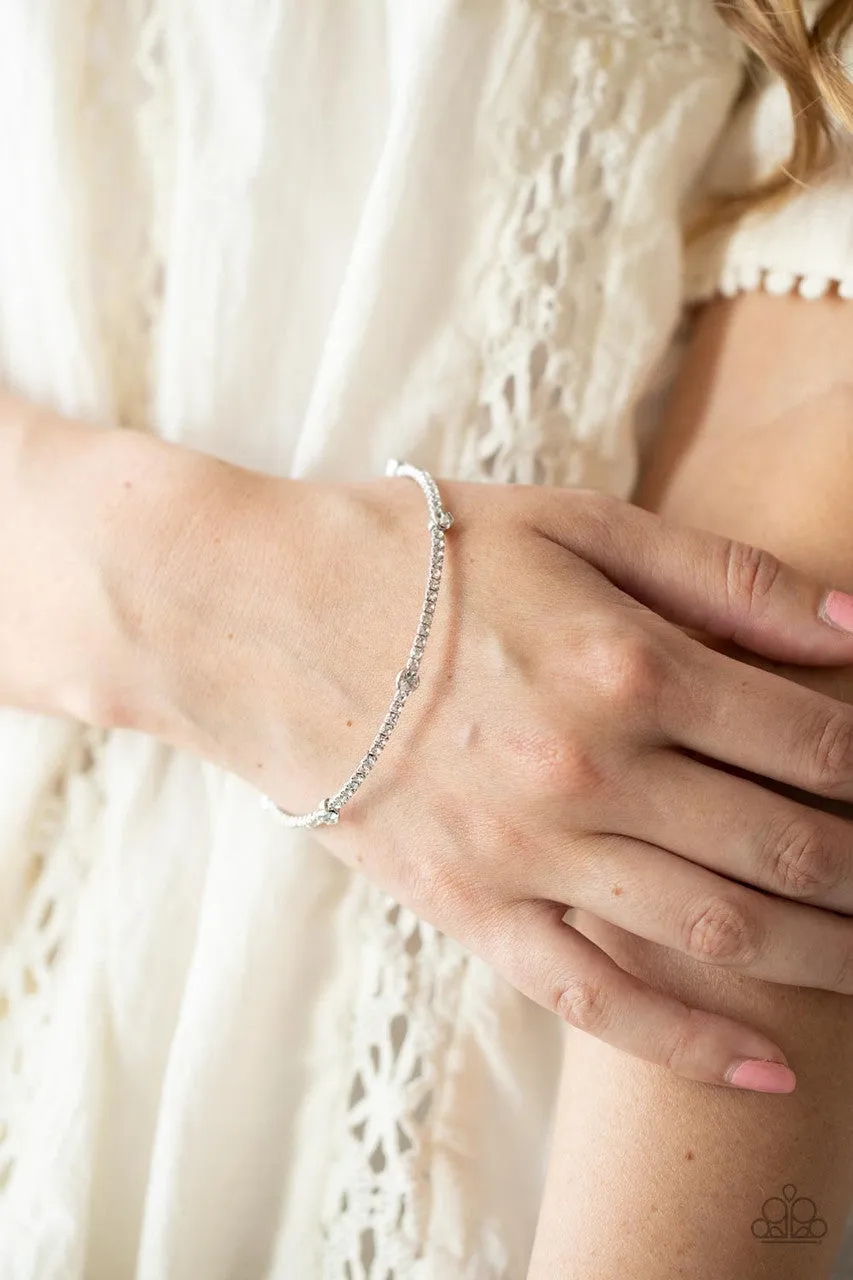 Upgraded Glamour White Paparazzi Bracelet