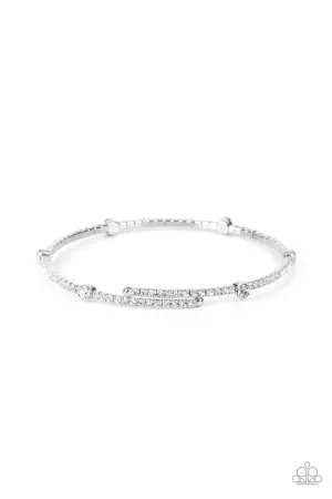 Upgraded Glamour White Paparazzi Bracelet