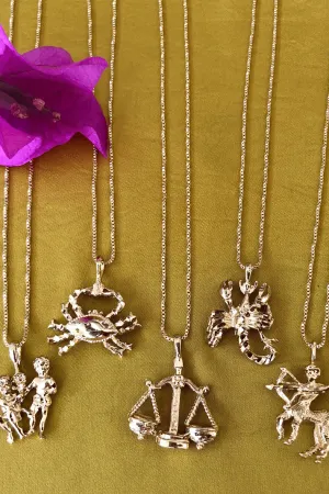 Vanessa Mooney Zodiac 24k Gold Plated Necklace