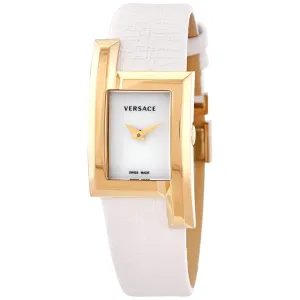 Versace Greca Icon White Dial White Leather Ladies Watch VELU00219