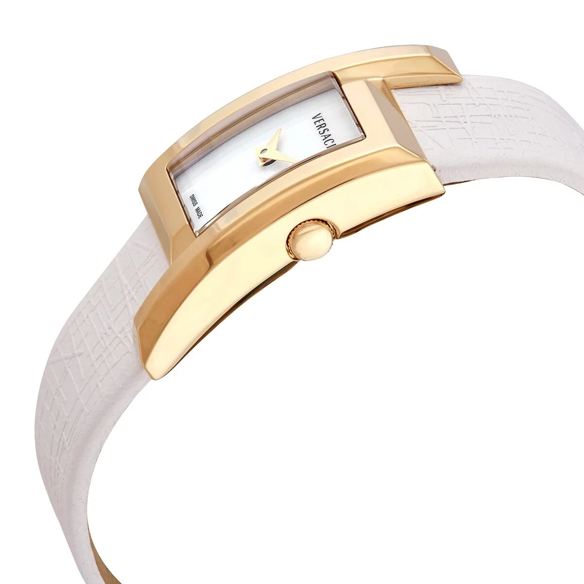 Versace Greca Icon White Dial White Leather Ladies Watch VELU00219