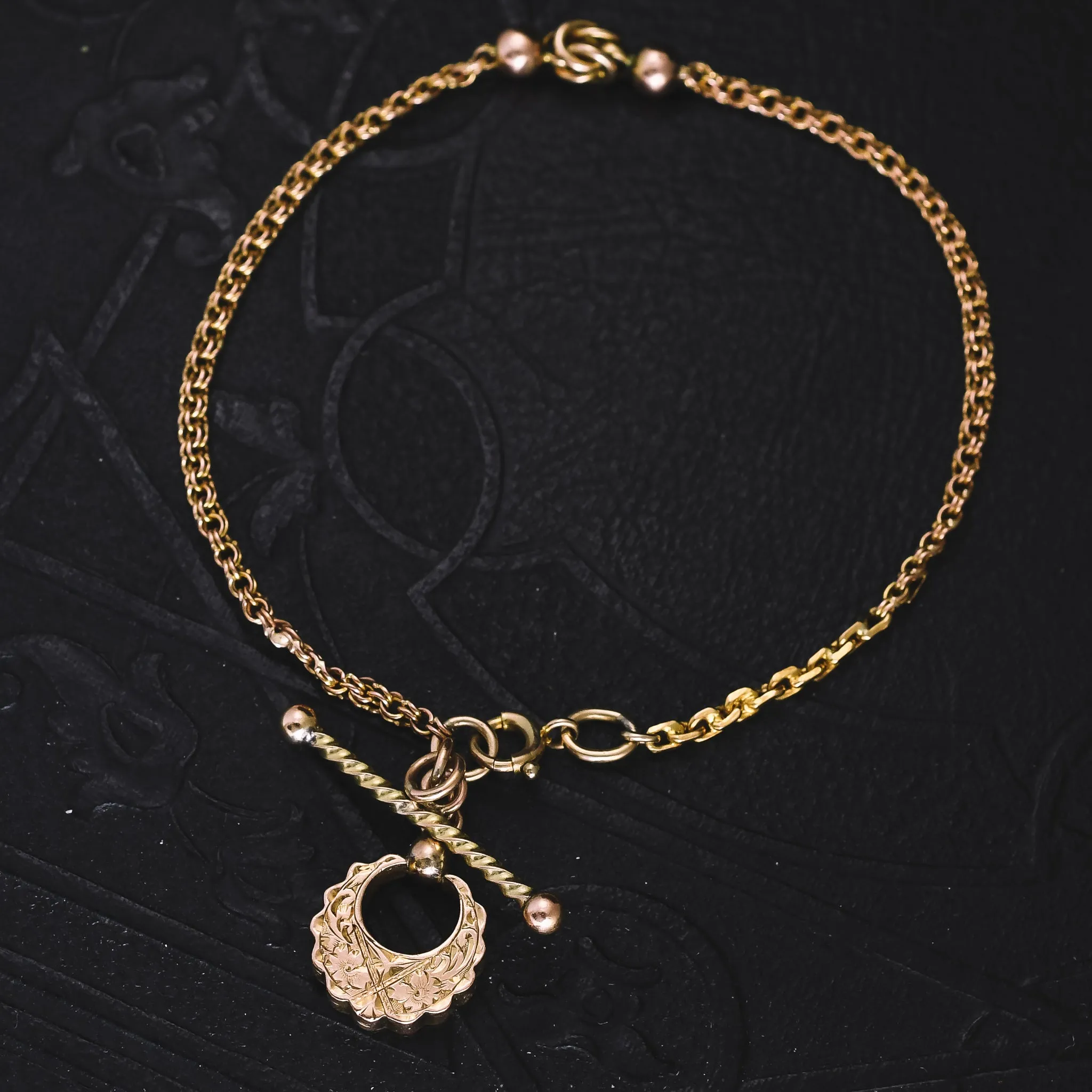 Victorian Gold Albertina Chain Bracelet