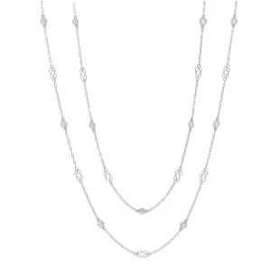 Vintage Art Deco Inspired 40-inch Diamond Necklace