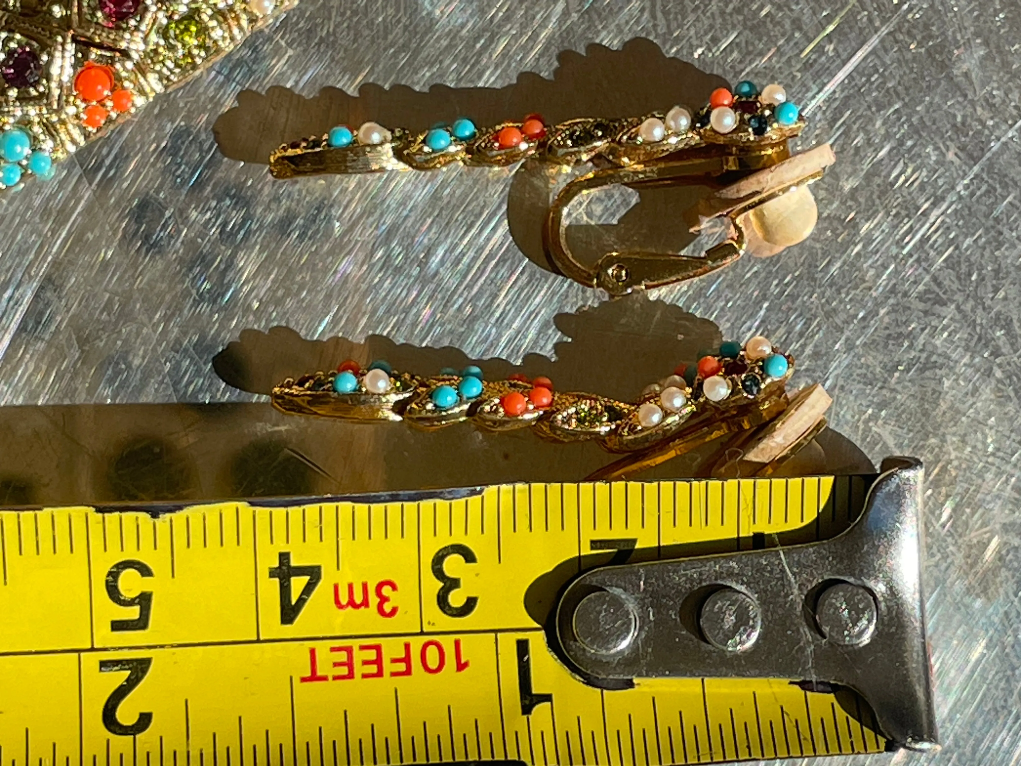 Vintage D’Orlan Buried Treasure Necklace and Earrings Set