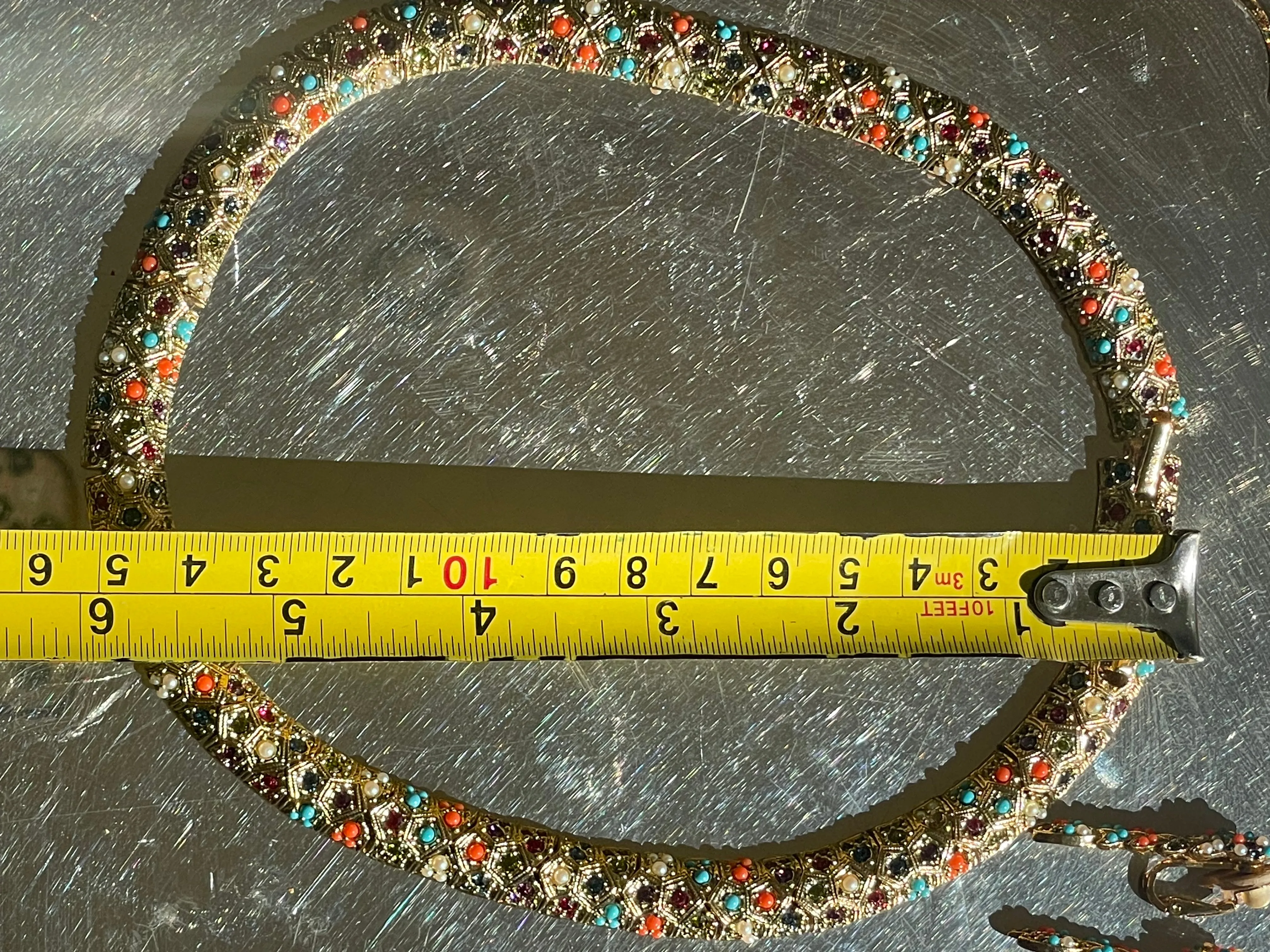 Vintage D’Orlan Buried Treasure Necklace and Earrings Set