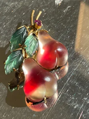 Vintage Forbidden Fruit Brooch from Austria