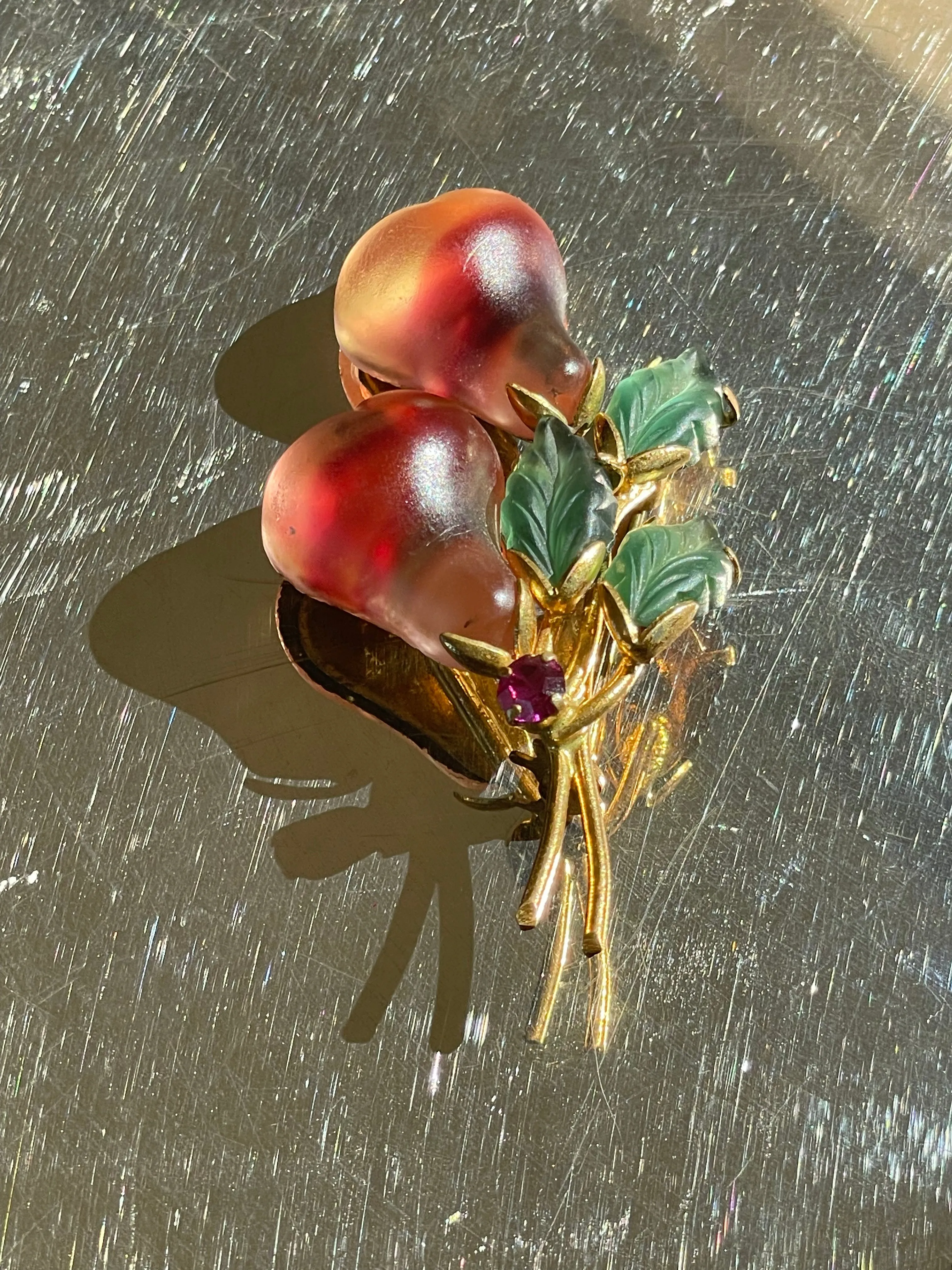 Vintage Forbidden Fruit Brooch from Austria