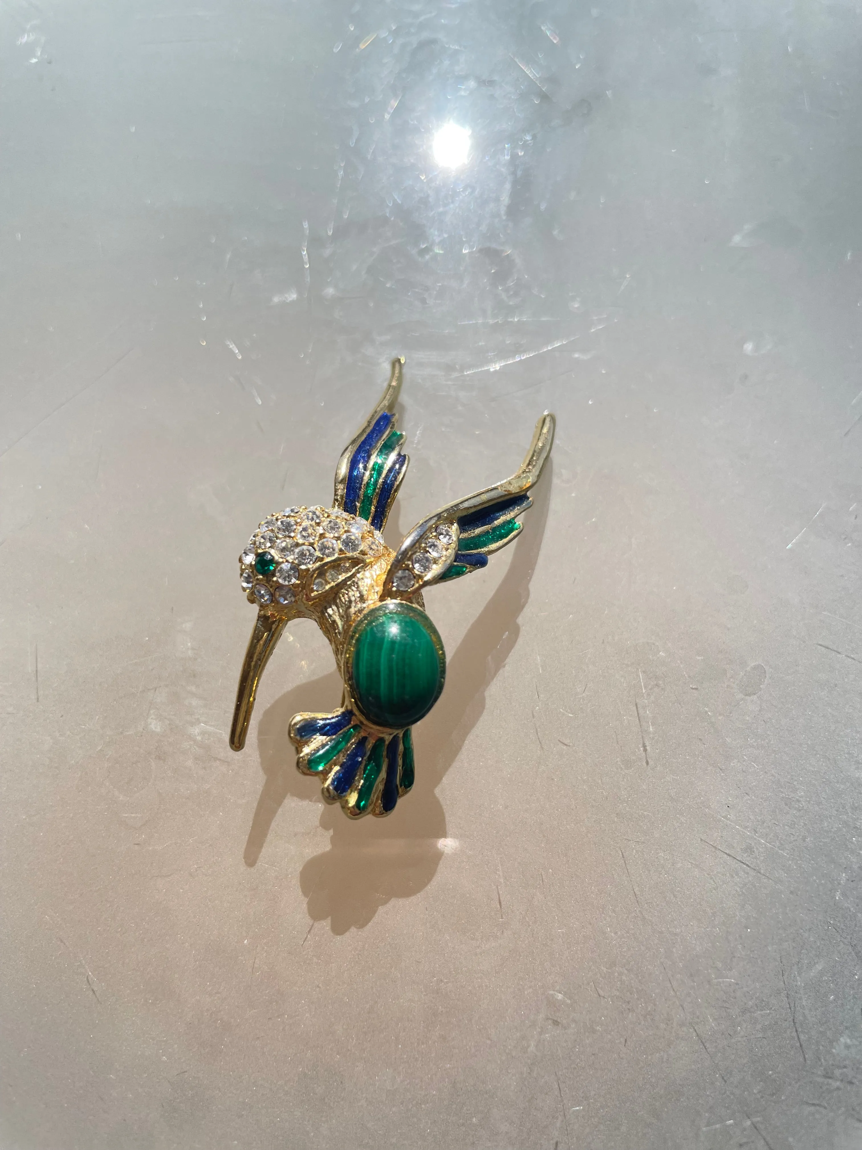 Vintage Hummingbird Brooch