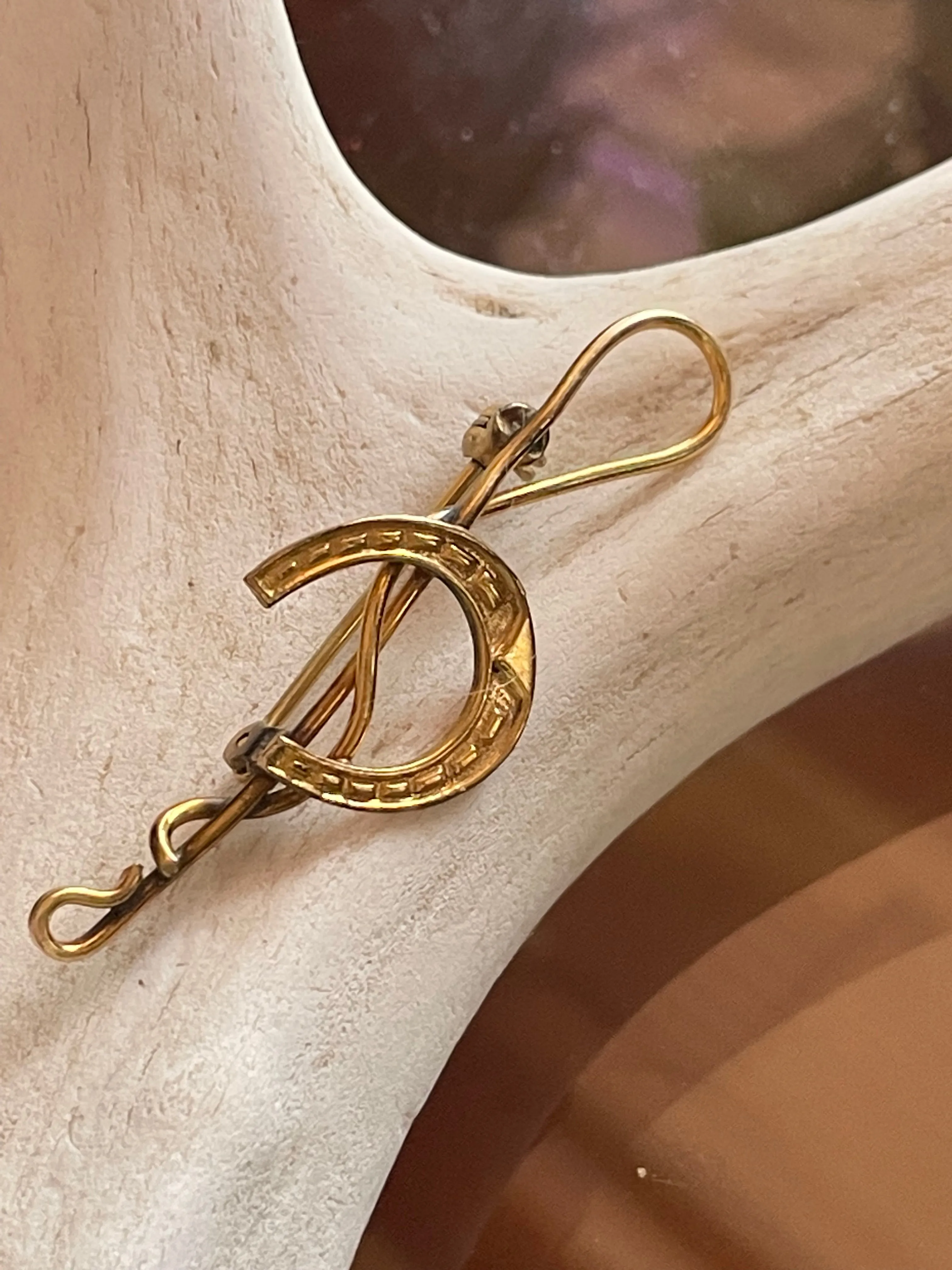 Vintage Lucky Horseshoe Brooch
