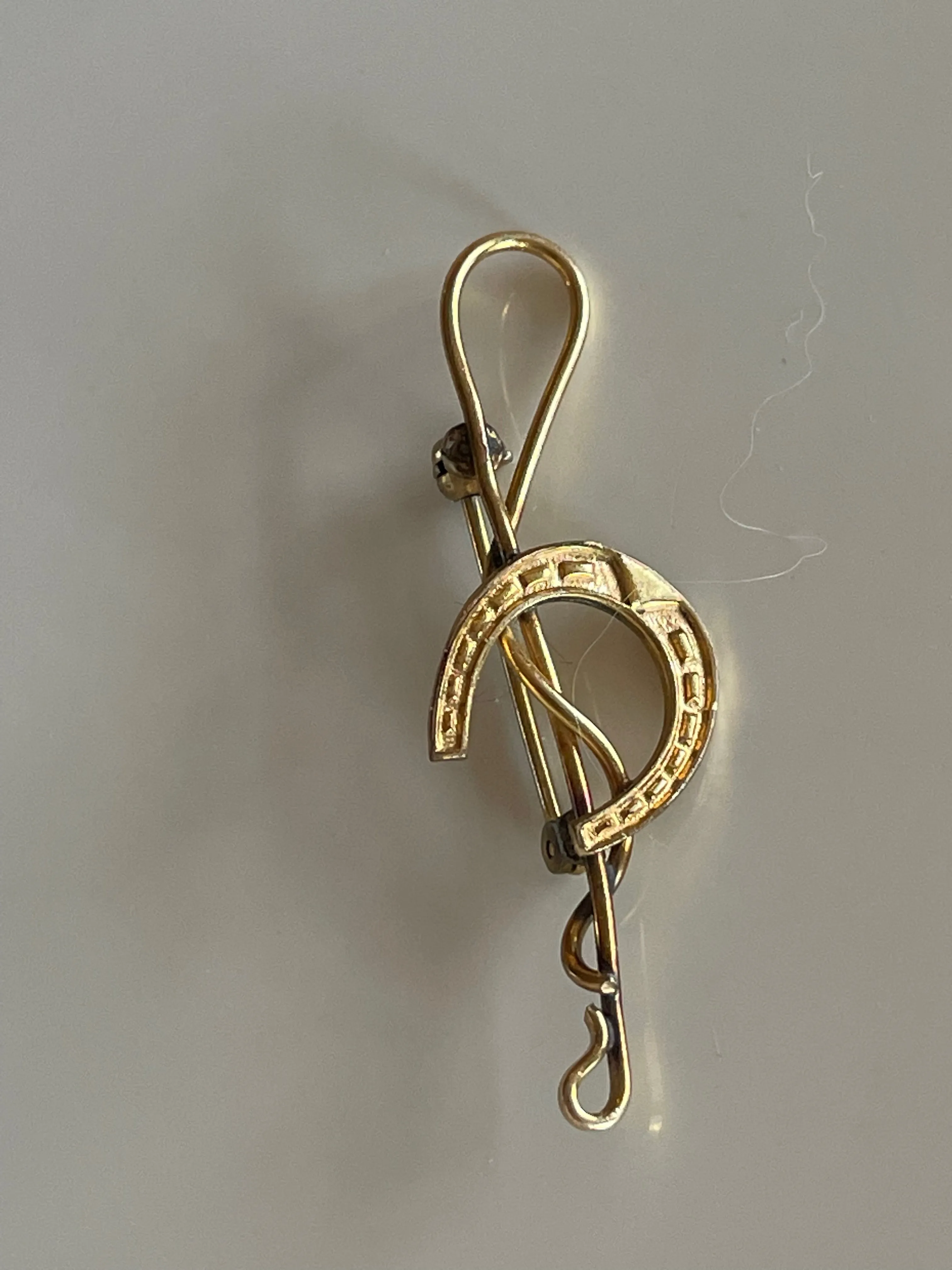 Vintage Lucky Horseshoe Brooch