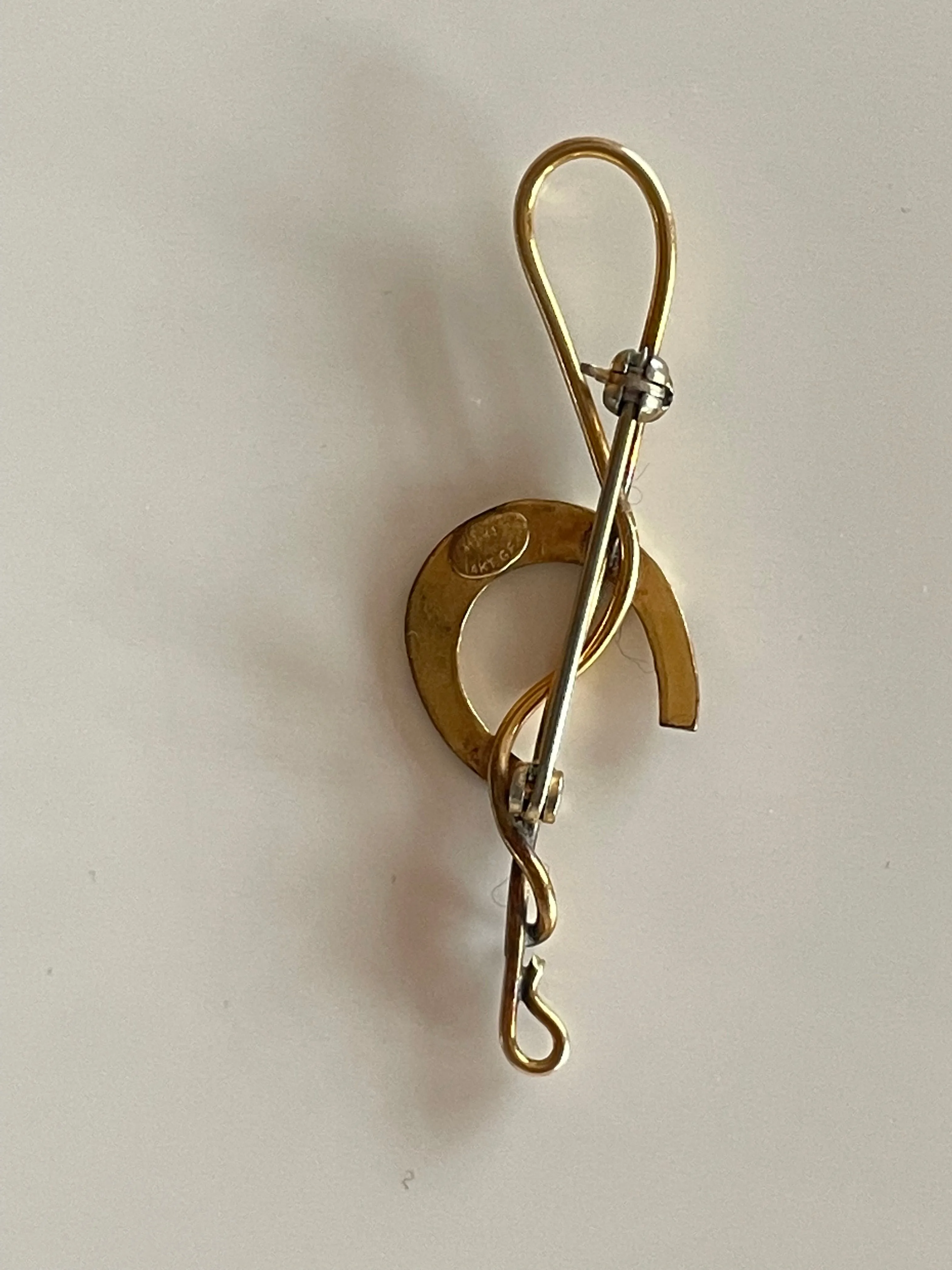 Vintage Lucky Horseshoe Brooch