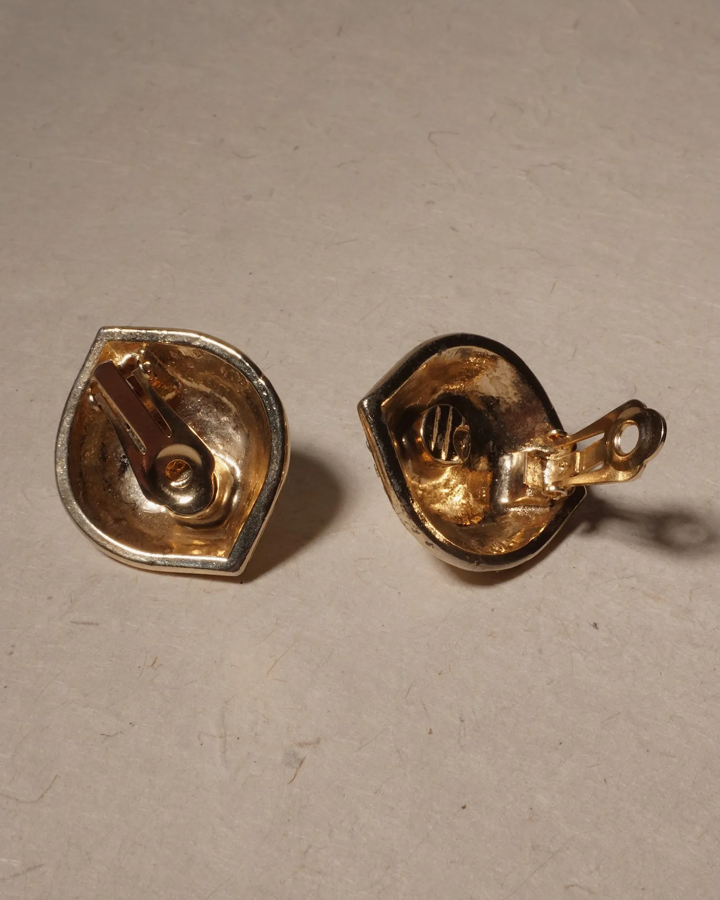 Vintage Oversized Pavé Pearl Clip Ons