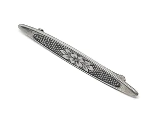Vintage sterling silver bar brooch