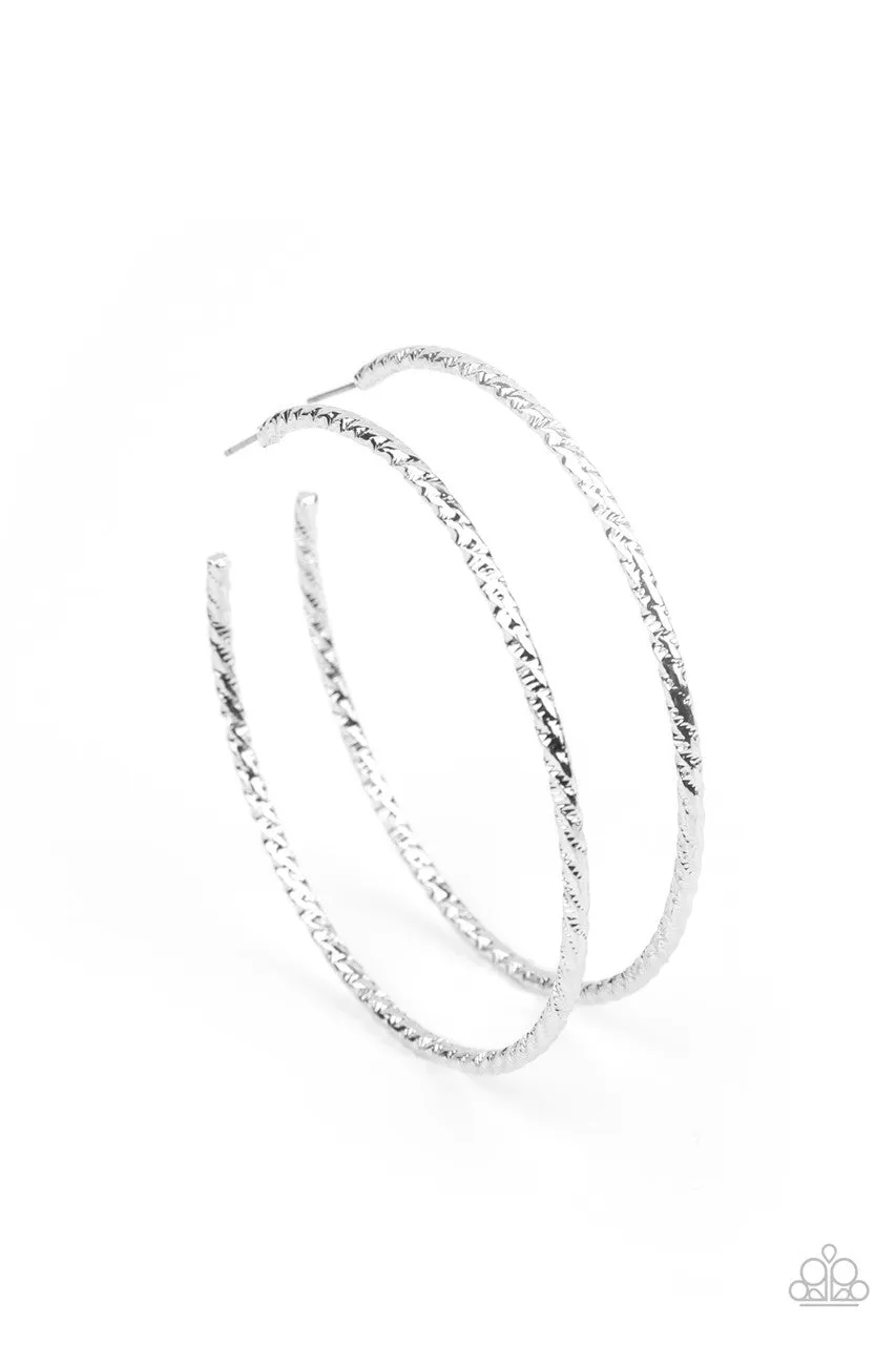 Voluptuous Volume Silver Paparazzi Earrings