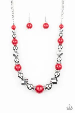 Weekend Party Red Paparazzi Necklace