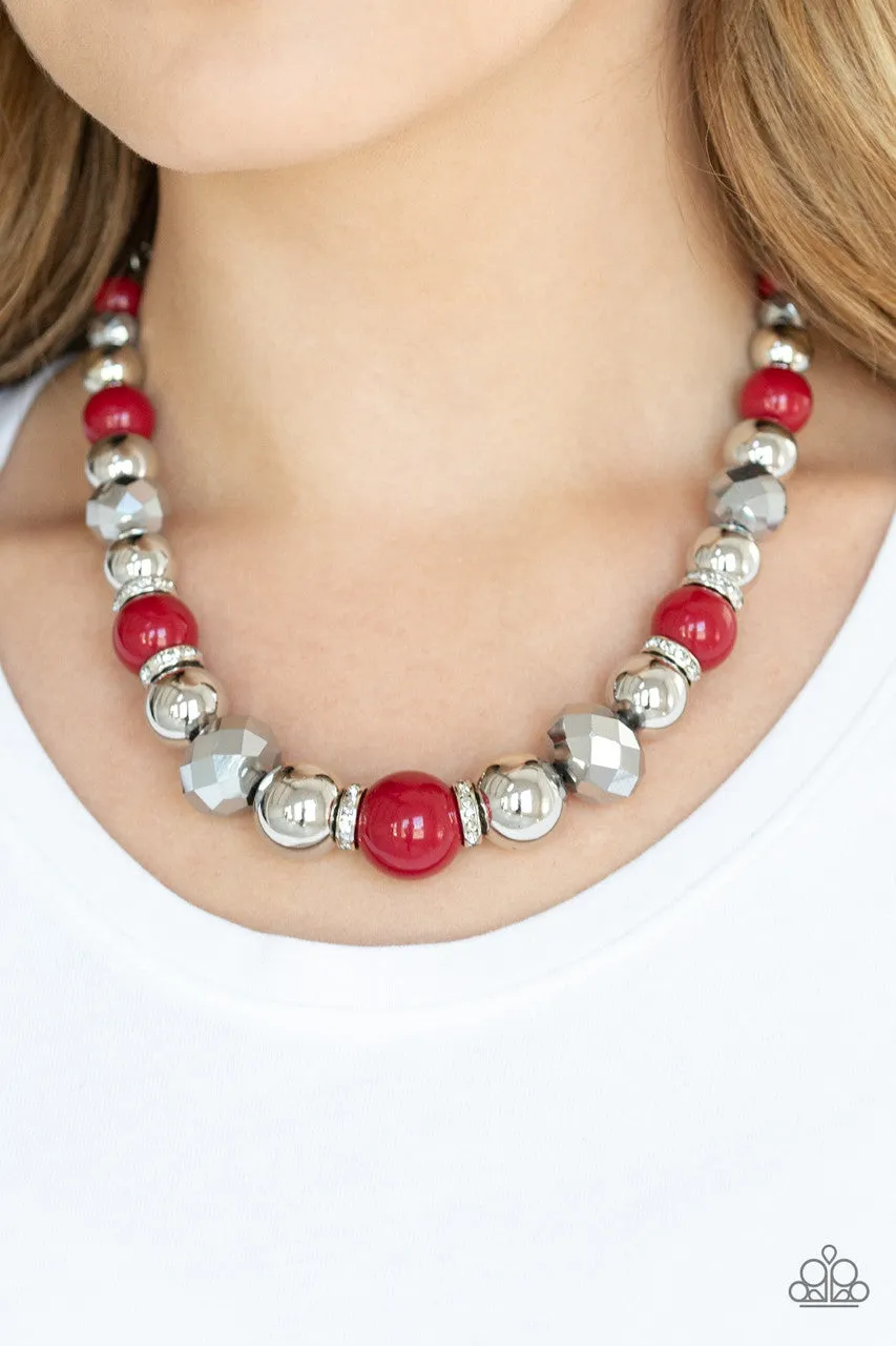 Weekend Party Red Paparazzi Necklace