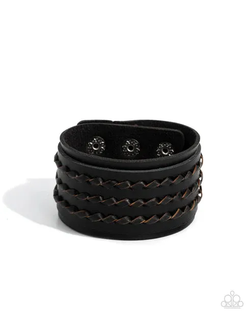 Western Twist - Black Bracelet