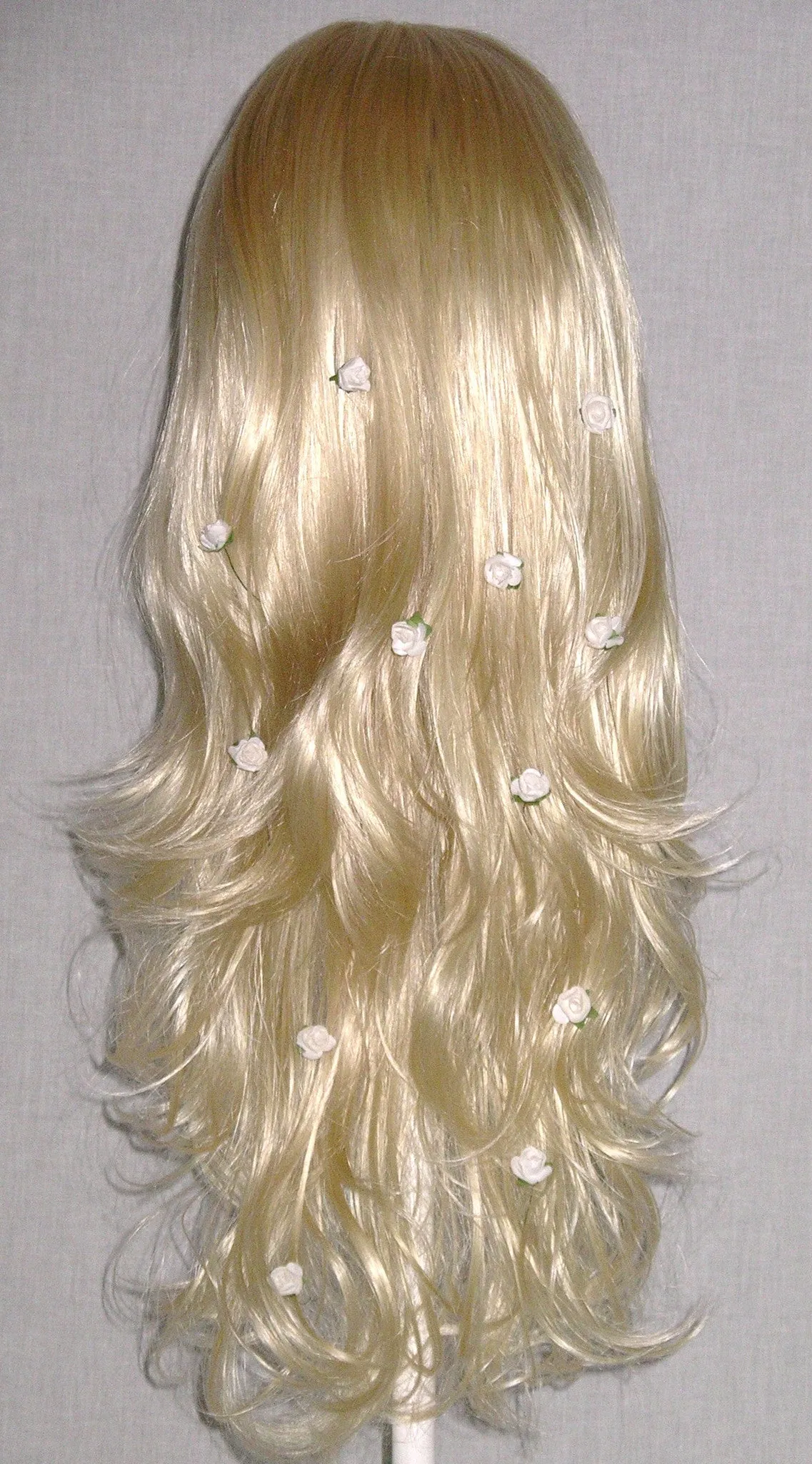 White Hair Flowers Wedding Headpiece Flowers For Braids Buns Ponytails Long Flowing Hair Wear Them Anywhere Necklace Bracelet Coachella