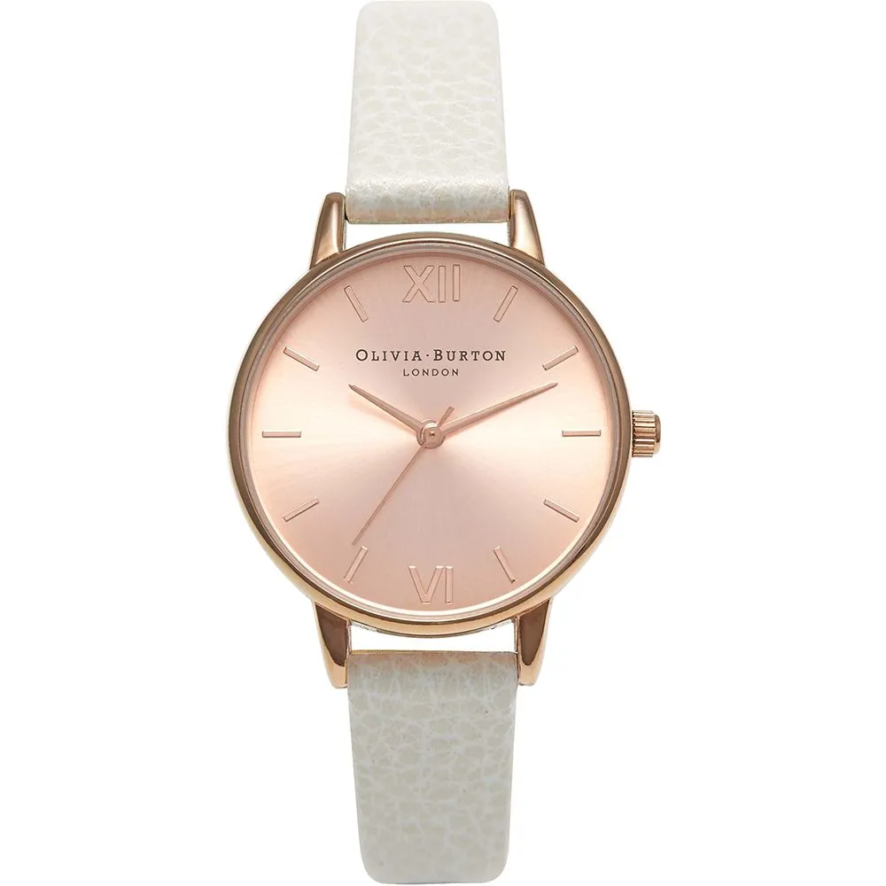 White Leather Watch