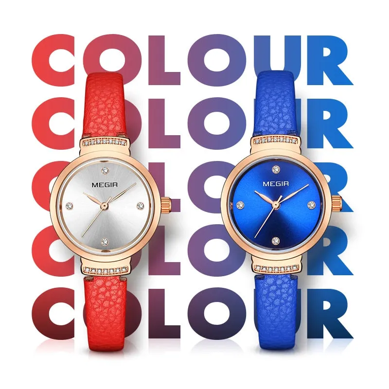 Women's Matte Leather Strap Watches