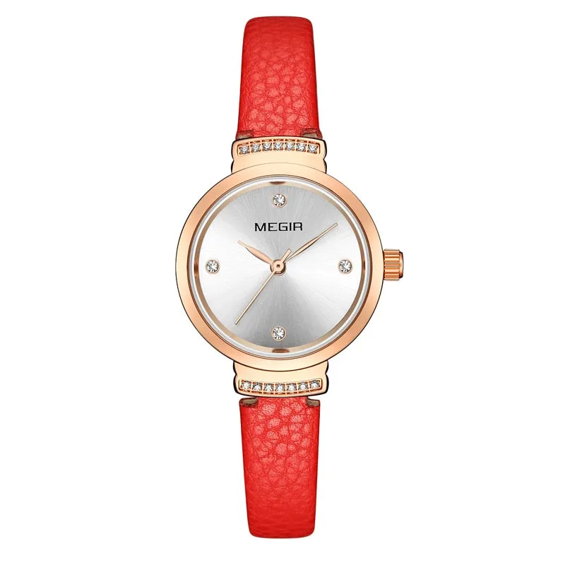 Women's Matte Leather Strap Watches