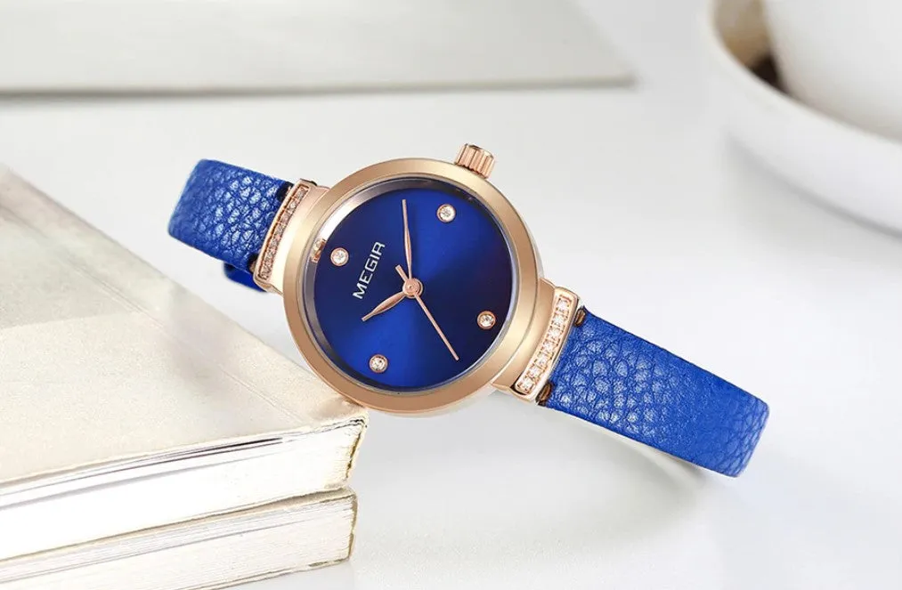 Women's Matte Leather Strap Watches