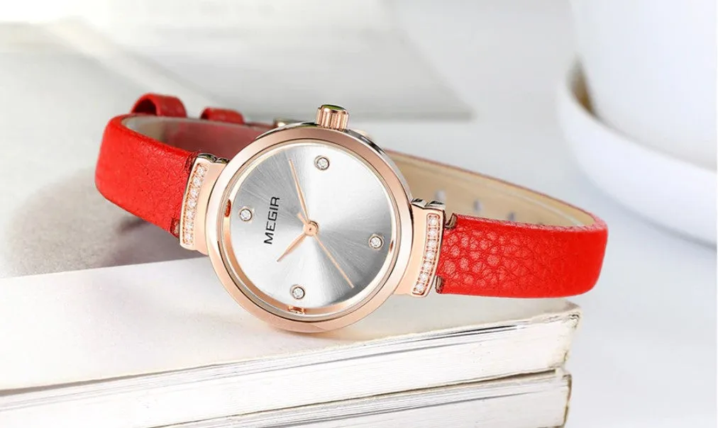 Women's Matte Leather Strap Watches
