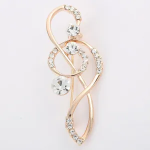 ZOSHI Fashion Wedding Note Brooches Suit Collar Pin Hijab Pins Up Women Dress Scarf Clips Sweet Vintage Jewelry Corsages